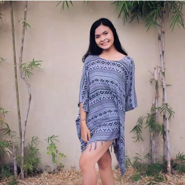 Baju Dress Pantai Bali Dress Pantai Gauzy Ponco Maxi Blouse Bohemian Etnik