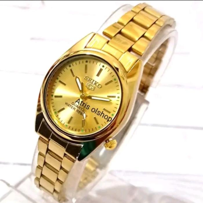 Jam Tangan Wanita SEIKO 5 Mini Analog Rantai Stainless Steel
