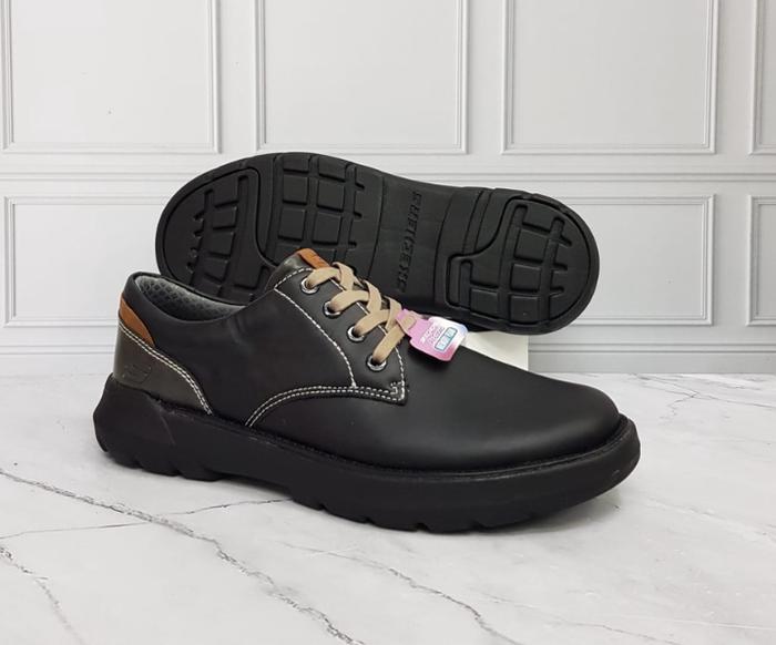 (NEW) SKECHERS CLASSIC FIT DEVANO LEATHER MAN