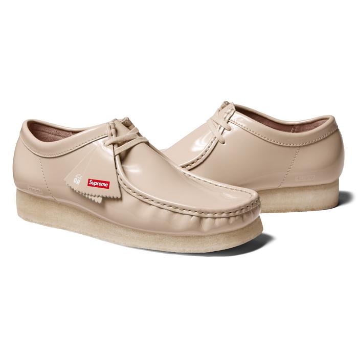 Supreme x Clarks Wallabee Patent Leather "Natural Beige"