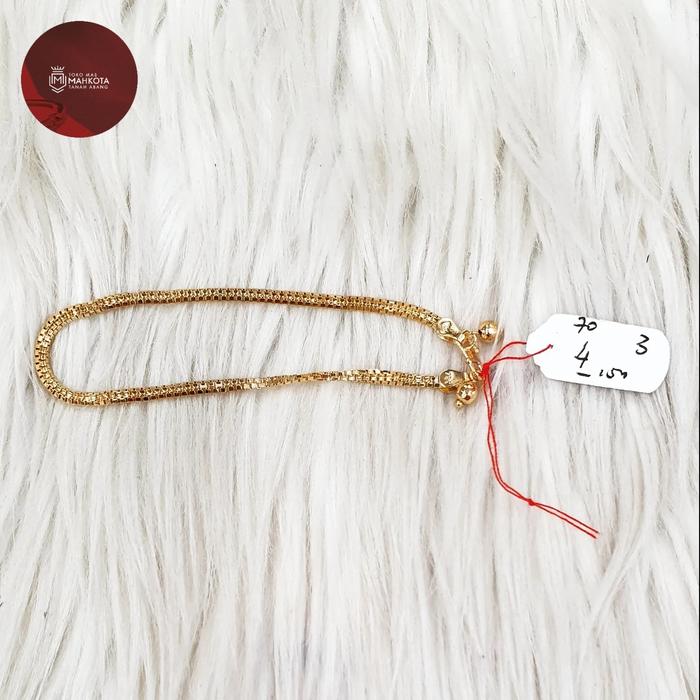 gelang serut + 2bola emas kadar 70% berat 4,15gram