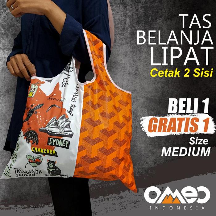 Potongan Tas Belanja Lipat / Shopping Bag Exclusive Edition Full Printing Gluon Size Medium Bml 102
