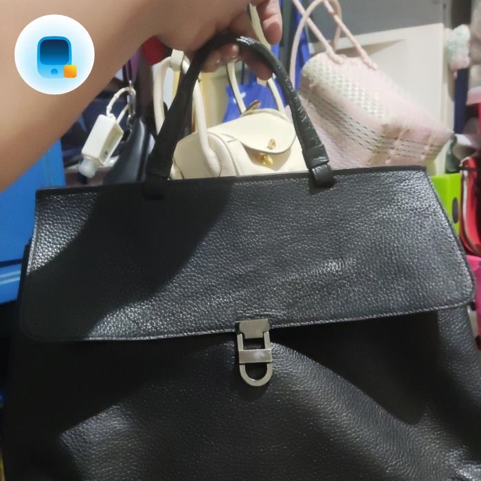 H by Ekatrina, black and long strap