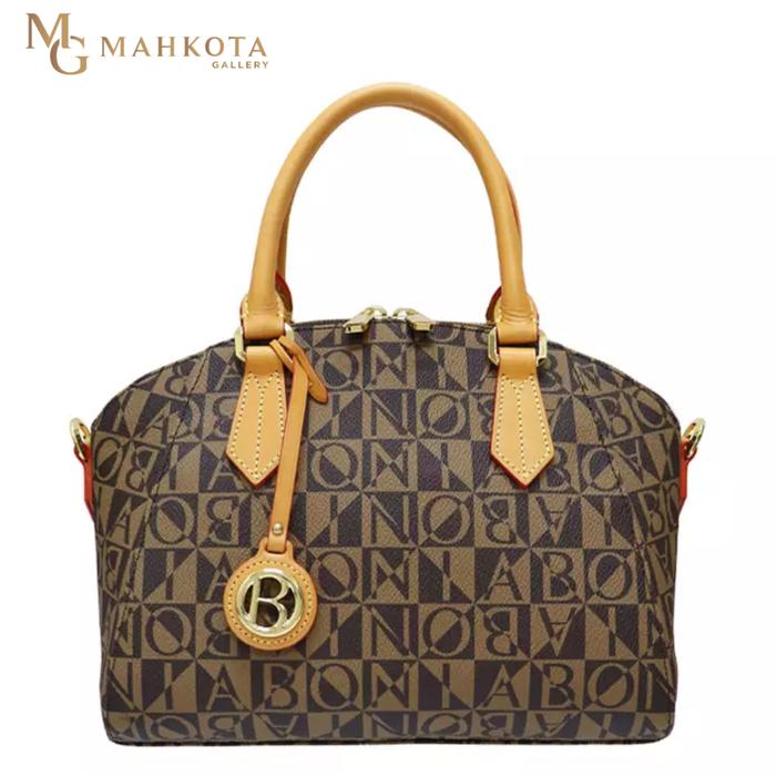 Tas Wanita Top Handle Bag /  Sholulder Bag Bonia 808525.017.15 Carla Monogram Satchel Bag Brown