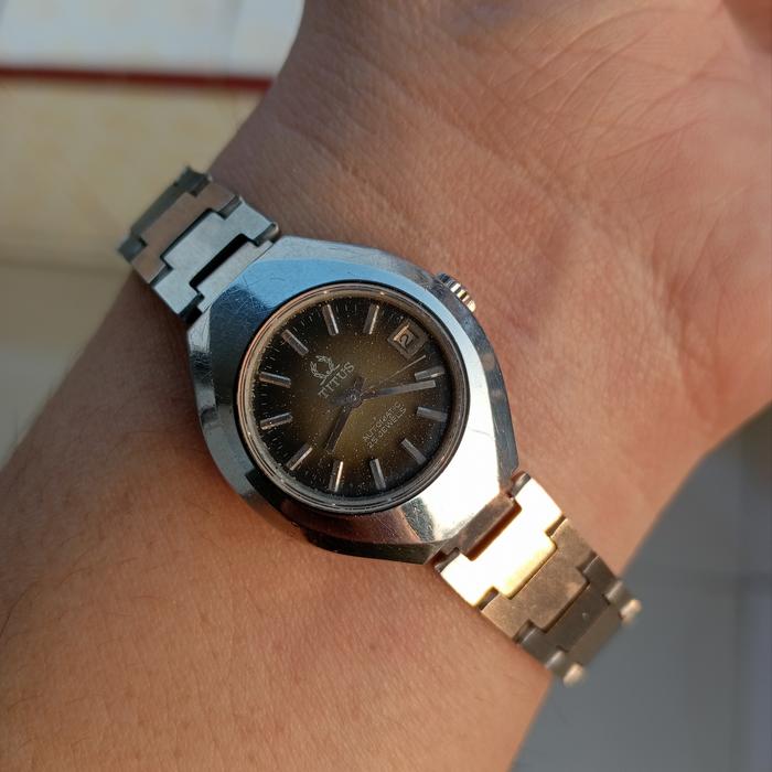 jam titus automatic original green dial