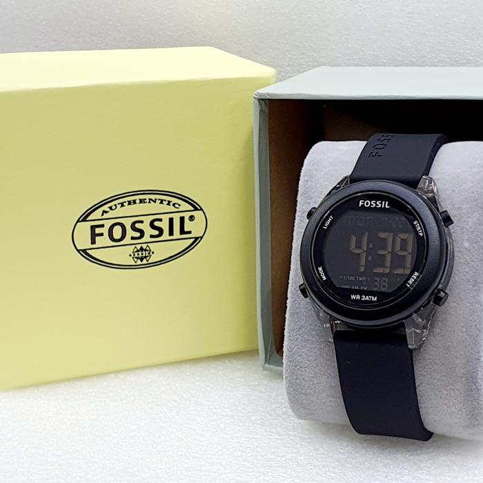 Jam Tangan Wanita FOSSIL 8542 Original Digital Tali Rubber Karet