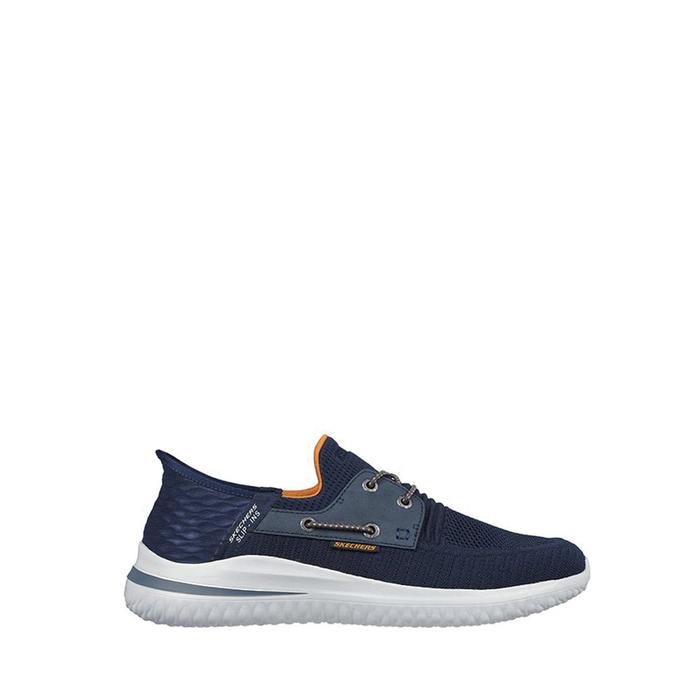SEPATU SKECHERS DELSON 3.0 MAN SNEAKER BNIB 100% ORIGINAL NAVY