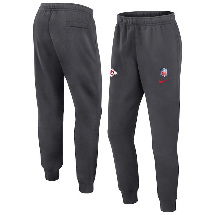 KANSAS CITY CHIEFS NIKE NFL 2024 SIDELINE CLUB COTTON FLEECE PANTS