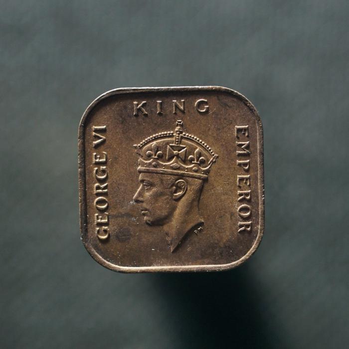 Uang Kuno 1 Cent Straits Settlement Malaya King George VI (Semi Lustre)