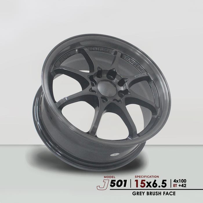 J501 GREY BRUSH FACE VELG JF LUXURY R15