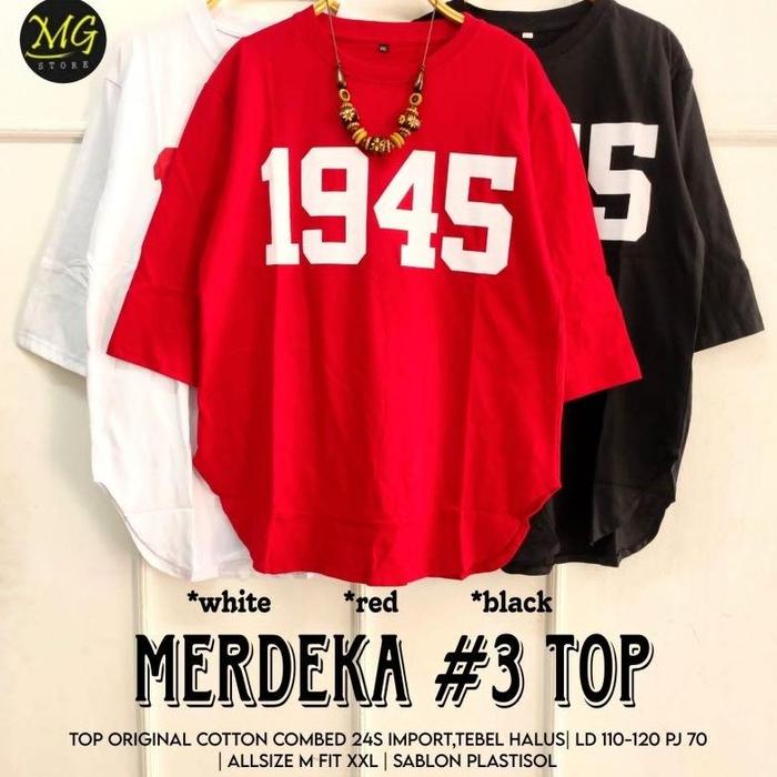EDISI KEMERDEKAAN | Blouse Merdeka (1, 2, 3, 4, 5, 6) Oversize Merdeka (#1, #2) ORI Mg Store | Combe
