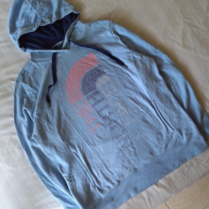 Hoodie The North Face Logo Tulisan Second Original