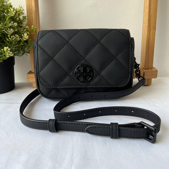 tas wanita tb willa matte belt sling bag black mm