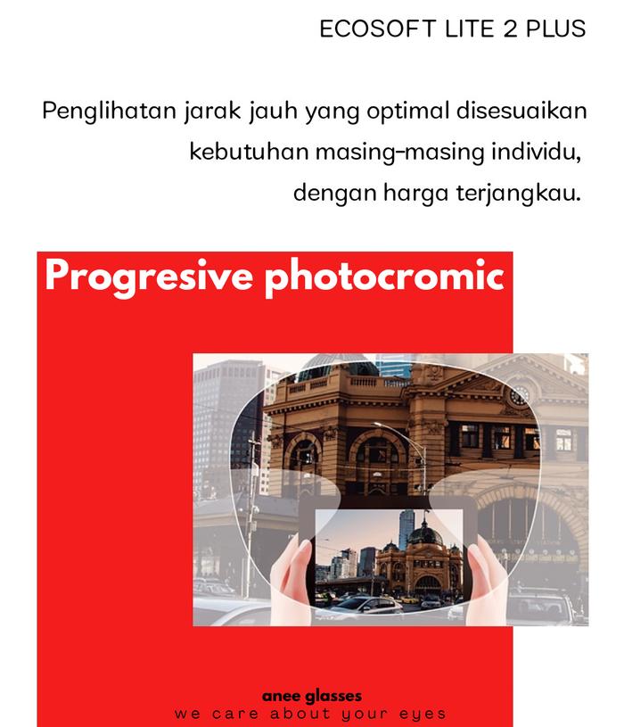 Lensa progresive polycore ecosoft lite 2 plus photocromic