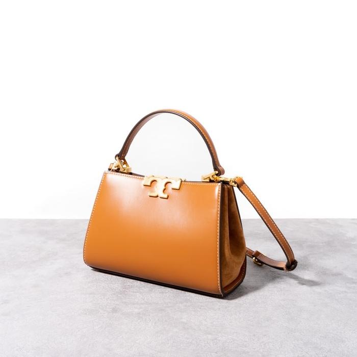 TORY BURCH Eleanor mini satchel shoulder bag Whiskey