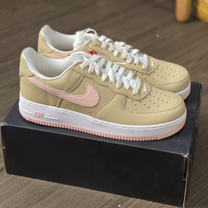 Nike Air Force 1 Retro Linen Beige Cream Pink Original