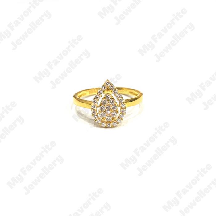 Cincin Tetes AD Uk11.5 Emas Asli Kadar 875