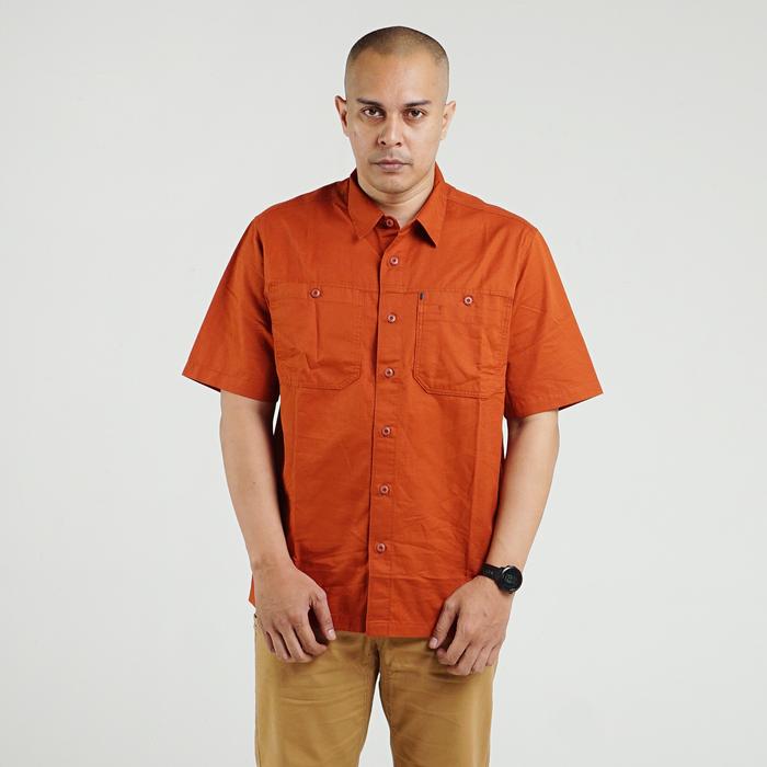 Kemeja MGEE Original Kemeja Lengan Pendek MGEE Travis CKRR 027 Orange
