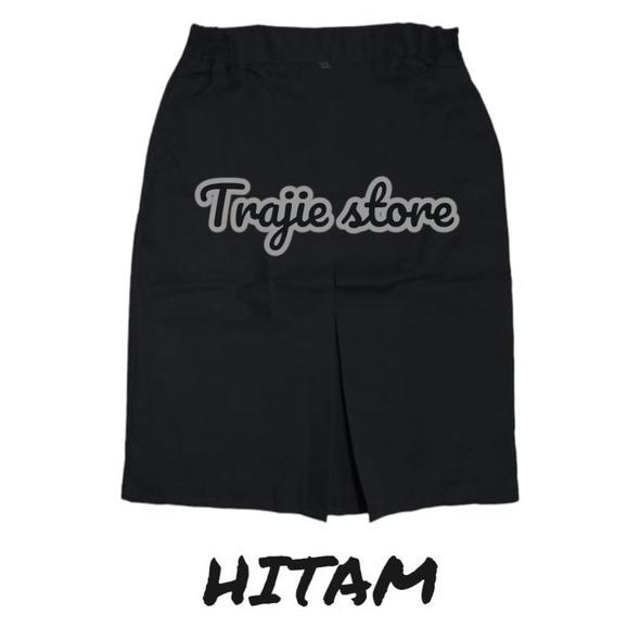 Rok Span Pendek Seragam Sekolah SMP SMA Bahan Elemen Lipit satu warna Abu dan Hitam Lipit dua warna 
