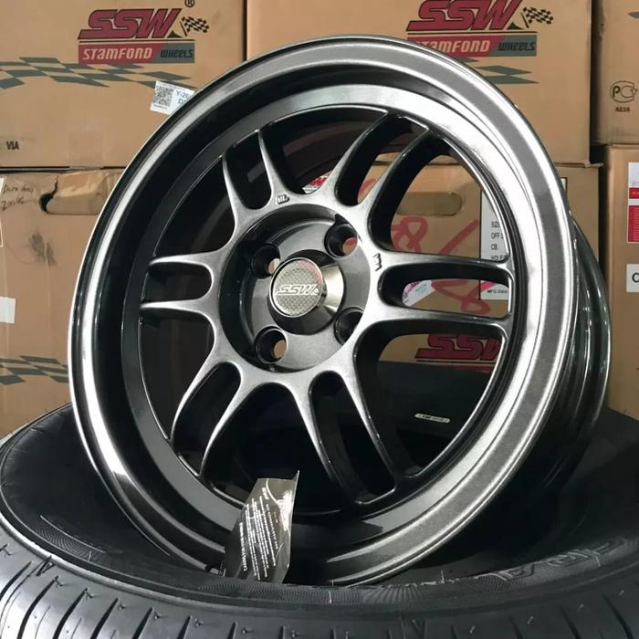 Velg R15 15 lebar 7 pcd 4x100 et 41 SSW S-165 Gun Metal