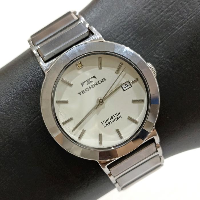 Jam Tangan Technos World-Wide Diamond Tungsten Sapphire Quartz Watch Mewah Murah Luxury Keren Asli
