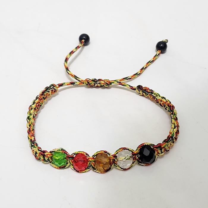 Gelang Tali 5 Unsur Feng Shui Pancawarna Element Wu Lu Cai Shen