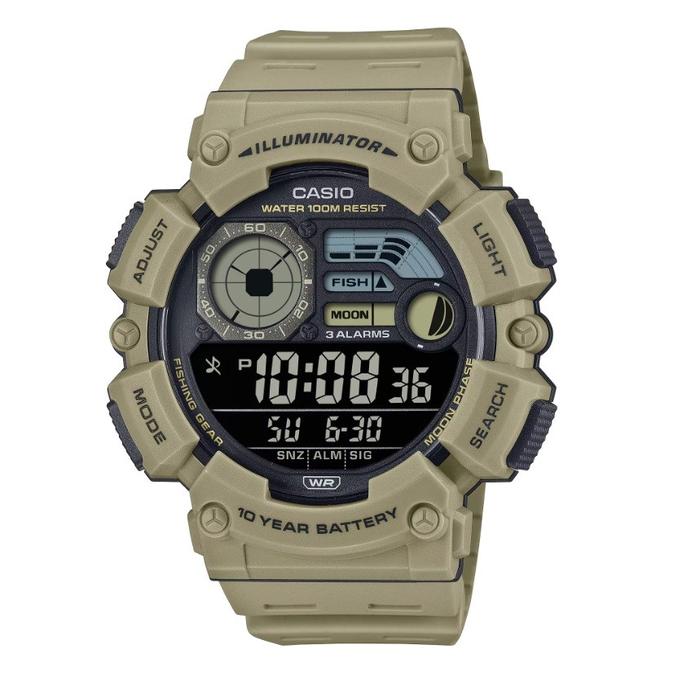 CASIO WS-1500H-5BVDF Jam Tangan Pria Digital Fishing Gear Original