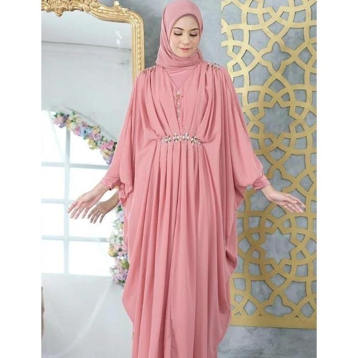Borong Siema Kaftan Wanita Kekan Abaya Turky Dress Ceruty Baby Doll Premium Kaftan Mutiara Payet Gam