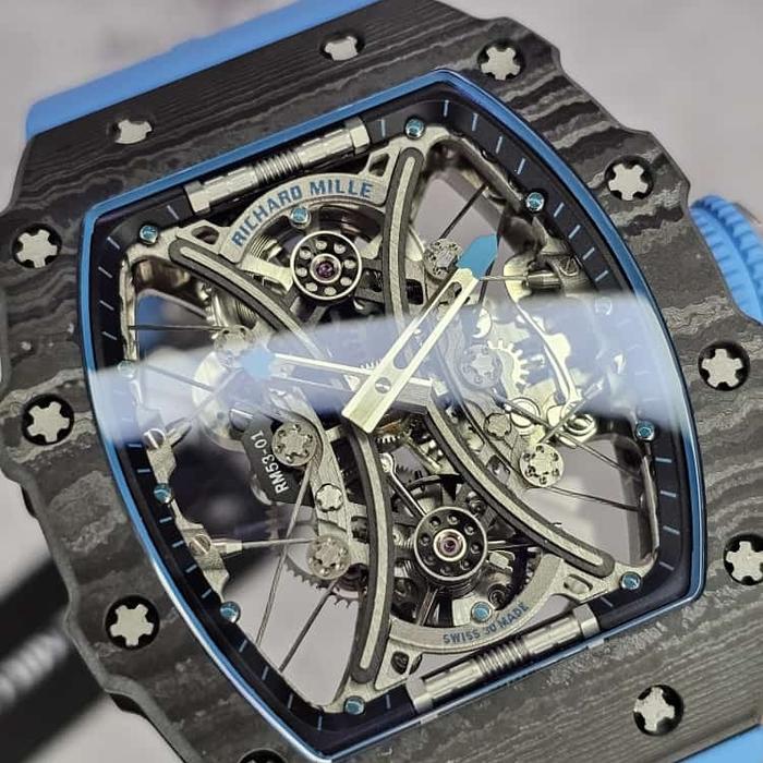 Jam tangan Automatic Swiss Tourbillon RM 53-01 Pablo Carbon fullset