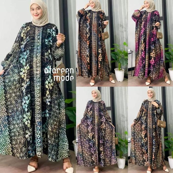 Spesial Kaftan Rainbow Pelangi Kaftan Lebaran Jumbo Daster Lowo Rayon By Afareen Mode