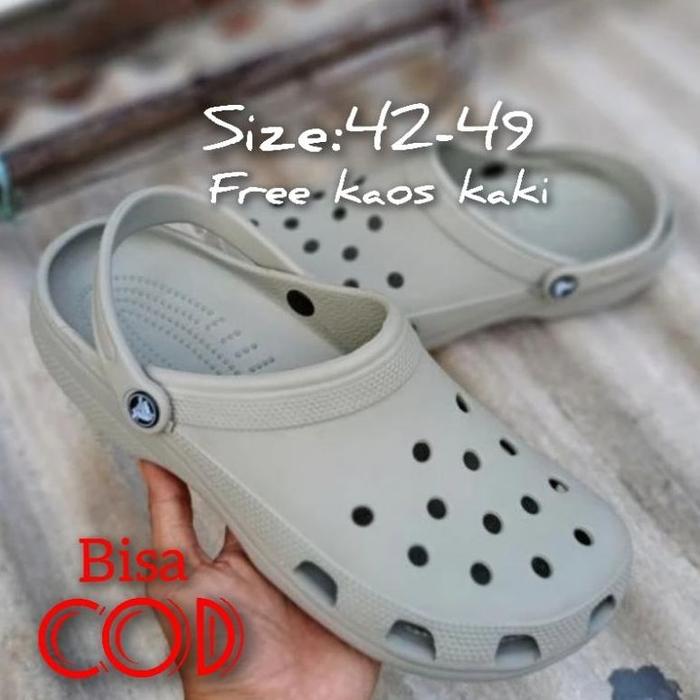 SANDAL CROCS BIG SIZE RIJECT CUTTING PABRIK SANDAL PRIA UKURAN JUMBO SANDAL KODOK KARET