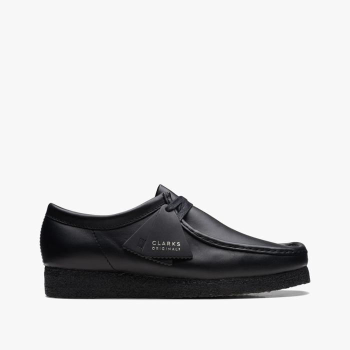 CLARKS Wallabee Leather Original Sepatu Pria - Black