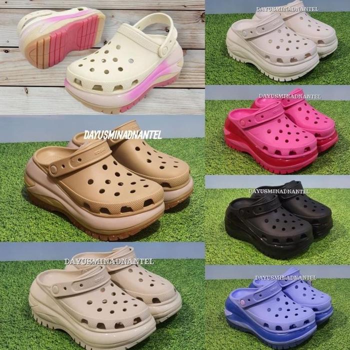 Crocs / Crocs Mega Clog / Sepatu Sandal Wanita Crocs Mega Clog