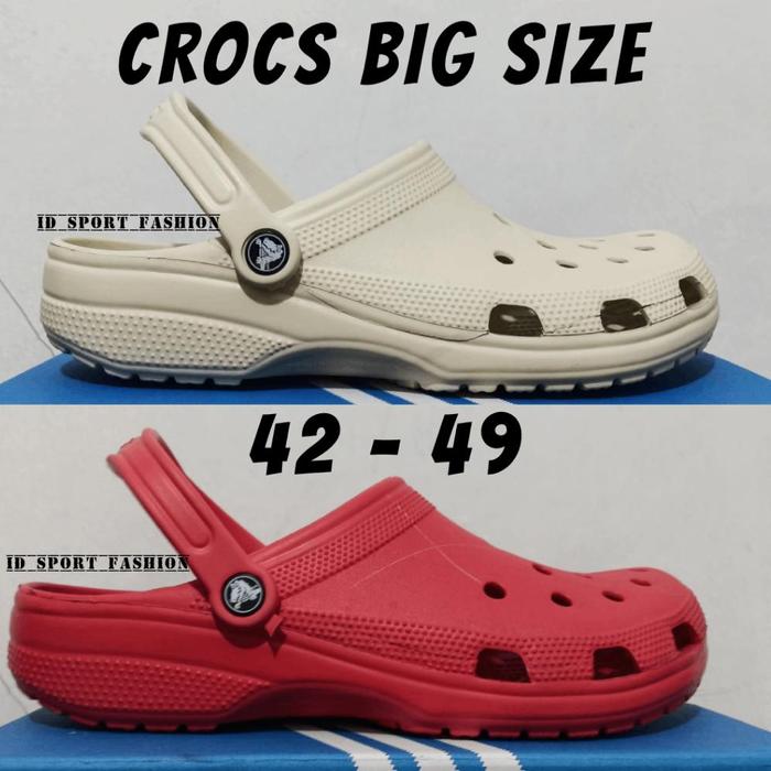 Sandal Crocs Kodok BIG SIZE 44 45 46 47 48 49 , Sandal Baim Pria Slip On , Sandal Medis Dokter Suste
