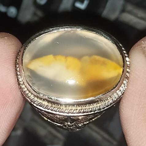 Cincin Batu Akik Natural Motif Gambar Odeng Jajan Korea Sate UnikAntik