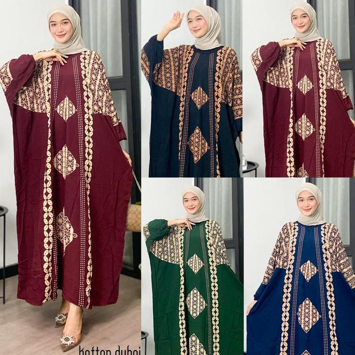 Terbatas Kaftan Dubai Kaftan Jumbo Daster Lowo Rayon By Afareen Mode