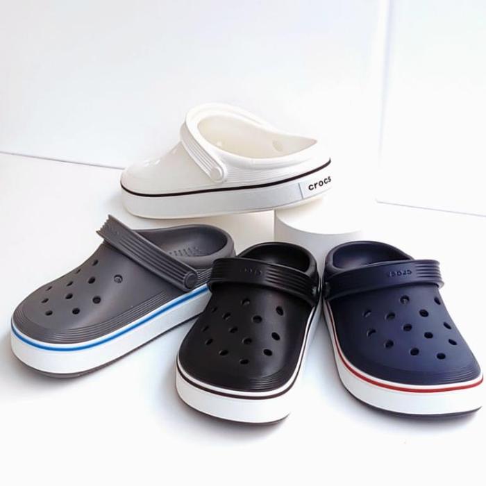 Crocs Crocband Clean Clog Sandal Sepatu Sendal Slip On Slop Karet Dewasa Pria Wanita not Baya Band