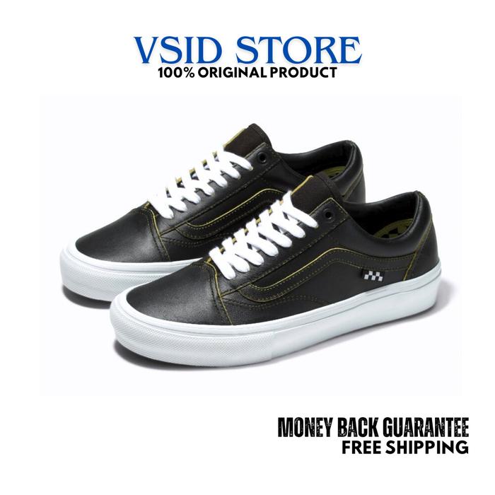 VANS OLDSKOOL PRO SKATE BLACK LEATHER WEARAWAY BNIB 100% ORIGINAL