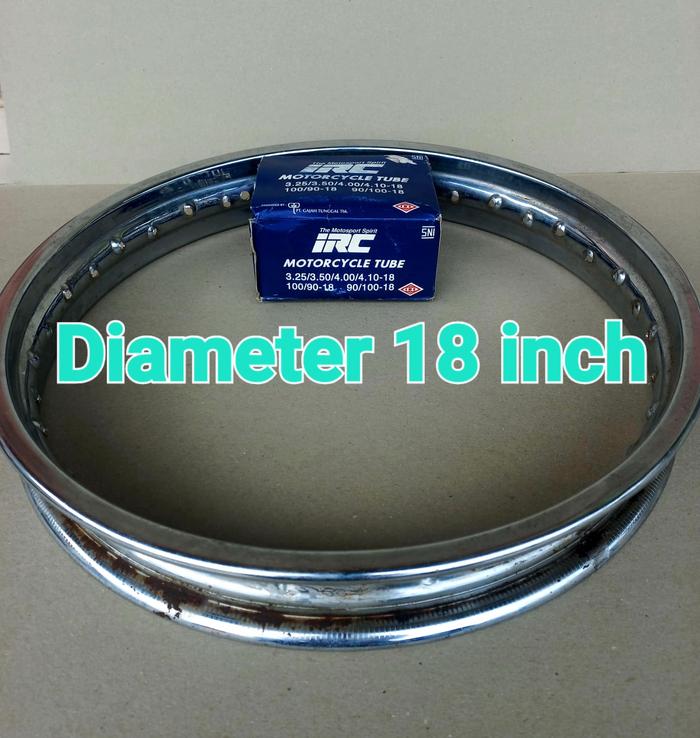 VELG BELAKANG MEGA PRO/GL PRO (SECOND), UKURAN 18 INCH x 70 MM (DIA x LEBAR) TERMASUK BAN DALAM IRC 