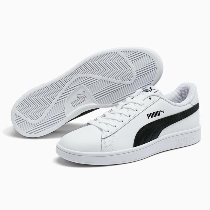 SEPATU SNEAKERS UNISEX PUMA SMASH V2 L PUMA WHITE BLACK