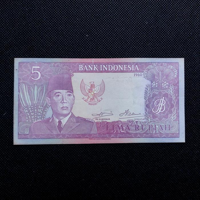 Uang Kuno 5 Rupiah Seri Soekarno/Karno Tahun 1960