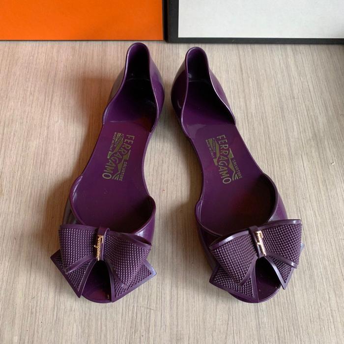 Salvatore Ferragamo Authentic jelly purple flat shoes size 36 (22cm)