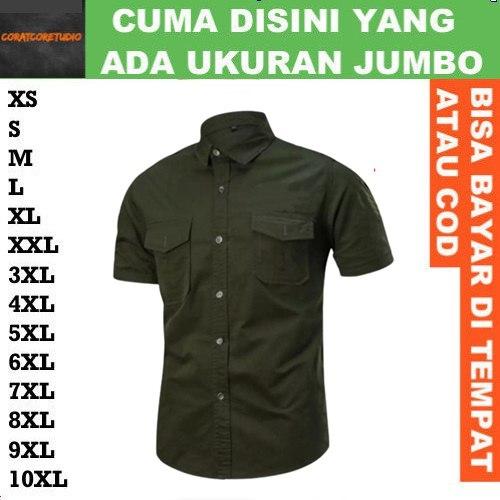 5XL 4XL 3XL XXL XL L M S XS 9XL 8XL 7XL 6XL T Shirt Hem Cowok Kemeja Pria Dua 2 Kantong Saku Jumbo B