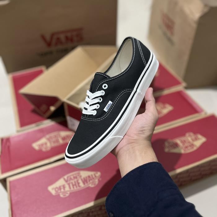 Vans authentic anaheim factory dx black white original resmi pt navya not oldskool slip on vault og 