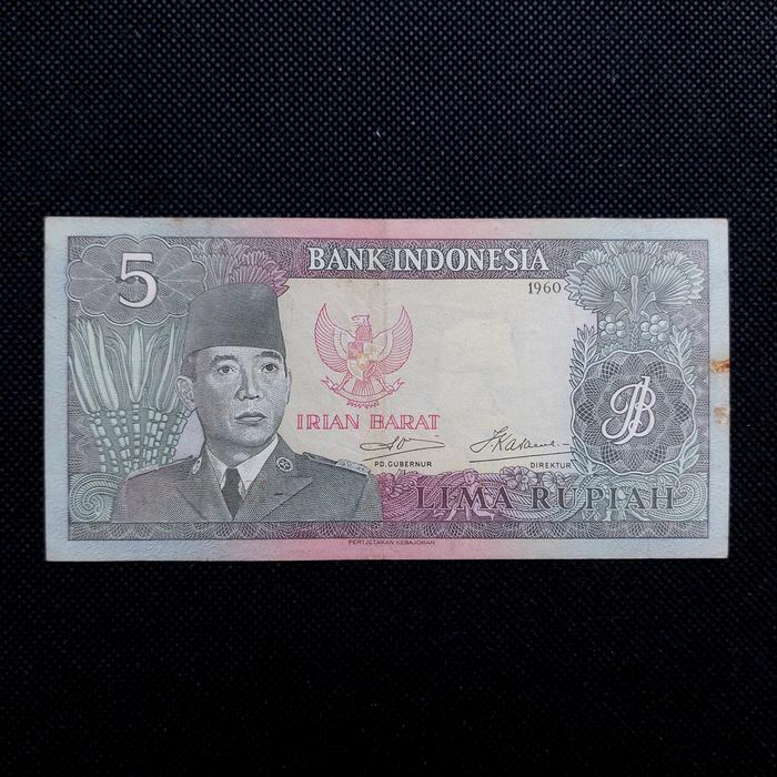 Uang Kuno 5 Rupiah Soekarno Irian Barat (IRBA) Tahun 1960 - IBV 027484