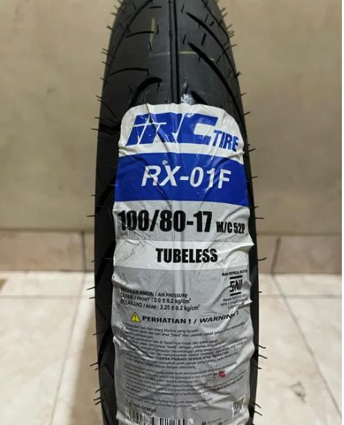 BAN LUAR IRC 17-100/80 RX01F TUBELES
