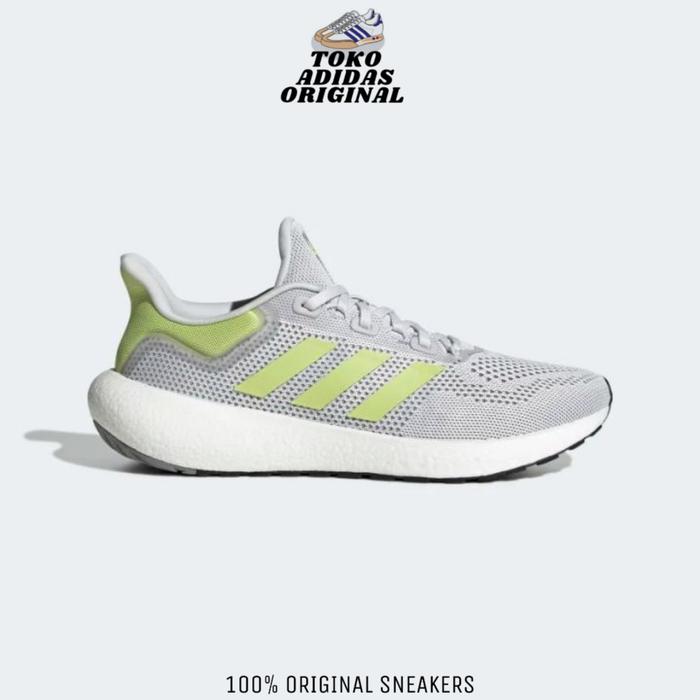 SEPATU RUNNING ADIDAS PUREBOOST 22 JET DASH GREY LIME ORIGINAL RESMI