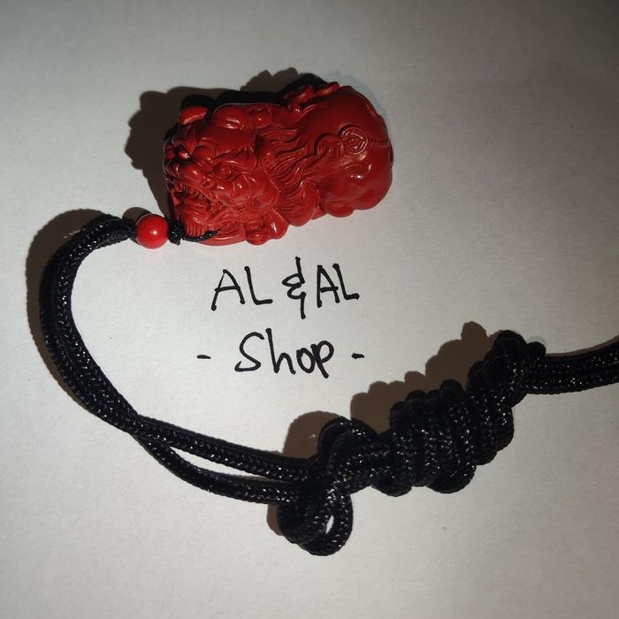 Kalung Cinabar Pixiu natural Stone