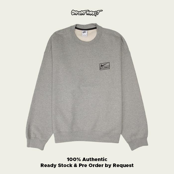 Nike x Stussy Fleece Crewneck Grey