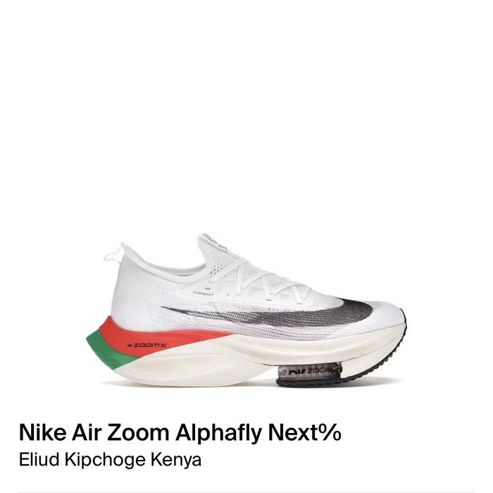 Nike Air zoom Alphafly Next% Eliud Kipchoge Kenya sepatu lari carbon plate not asics metaspeed adios